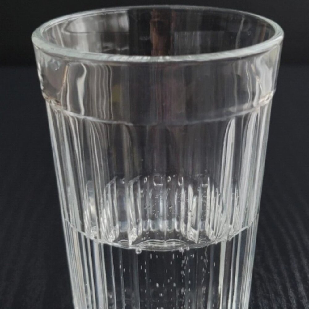 Russian Traditional Granyoniy Paneled Hot Tea Glass, Metal Holder Podstakannik